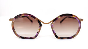 GAMINE Lombard Street gold pink havana-brown gradient lenses